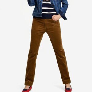 Talbots Classic Corduroy Straight Leg Neutral Soft Cognac Pants [size 16]